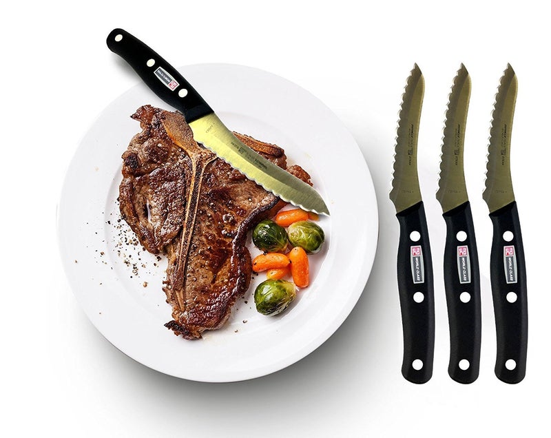 Miracle Blade IV World Class Professional Series Set of Four (4) Serrated Steak Knives - Image 3